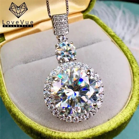 Certified 11ct. t.w. Diamond Necklace 18k White Gold over Italian Silver - Picture 3 of 17